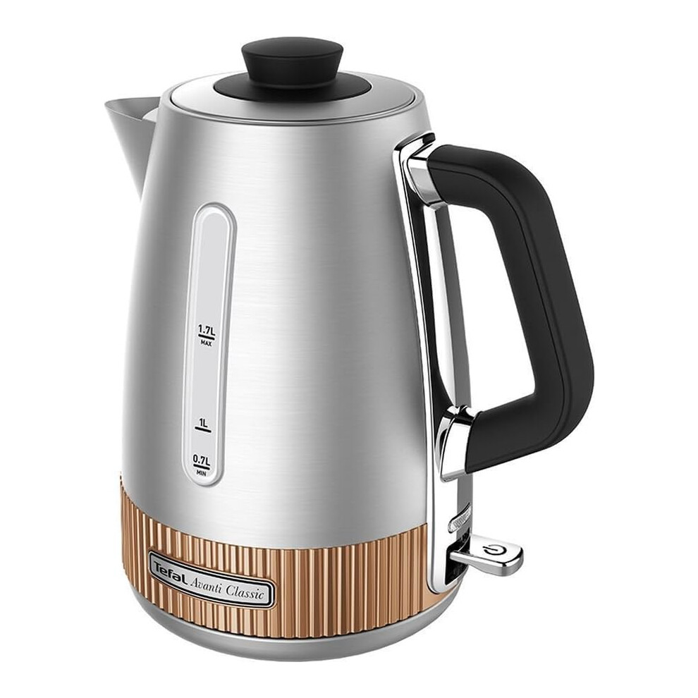 Tefal Avanti 1.7l Silver Copper Electric Cordless Kettle-image-OPC-PJFF7P7-NEW