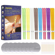 Jaysuing Scented Ear Candle Set Earwax Cleaning Ear Care Stress Relief Ear Candle Set
