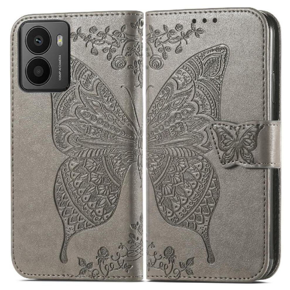 ( ) Flip Case For Hmd Fusion Business Wing Wallet Butterfly Multi-Color Gray 764563166480