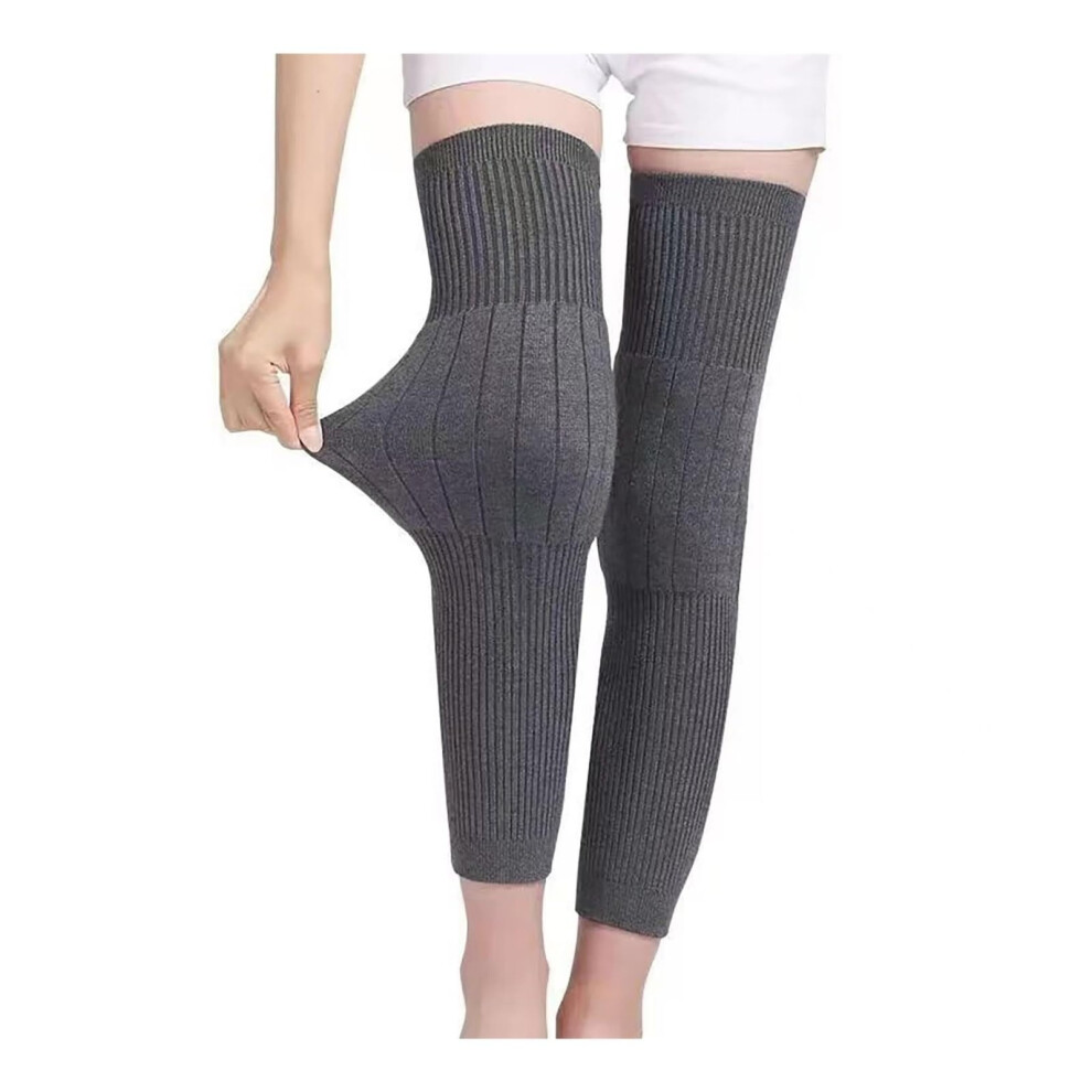 Knee Pads, Ribbed Knit Leg Warmers, Long, Warm Knee Protectors, For Sports, Men And Women, Size XL-image-OPC-PJFF7PZ-NEW