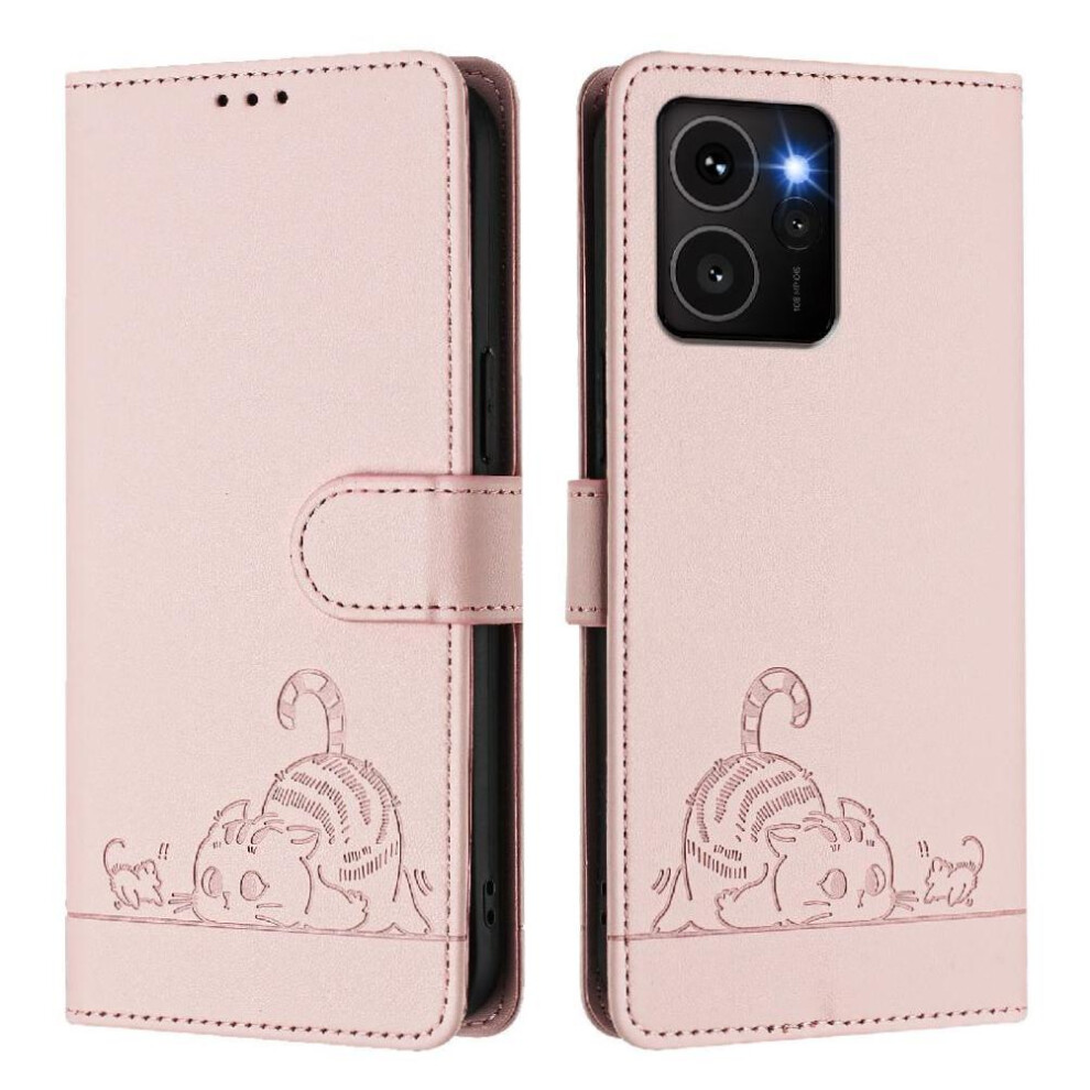 (Pink) Case For Nokia Hmd Skyline Wallet Flip Cover Cat Rfid Card Slot Holder Kickstand Pink 764563166794