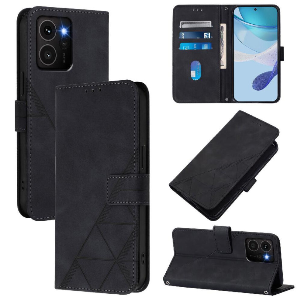 (Black) Case For Nokia Hmd Skyline Flip Folio Book Protective Credit Card Holder Wallet Cover Pu Leather Black 764563167029