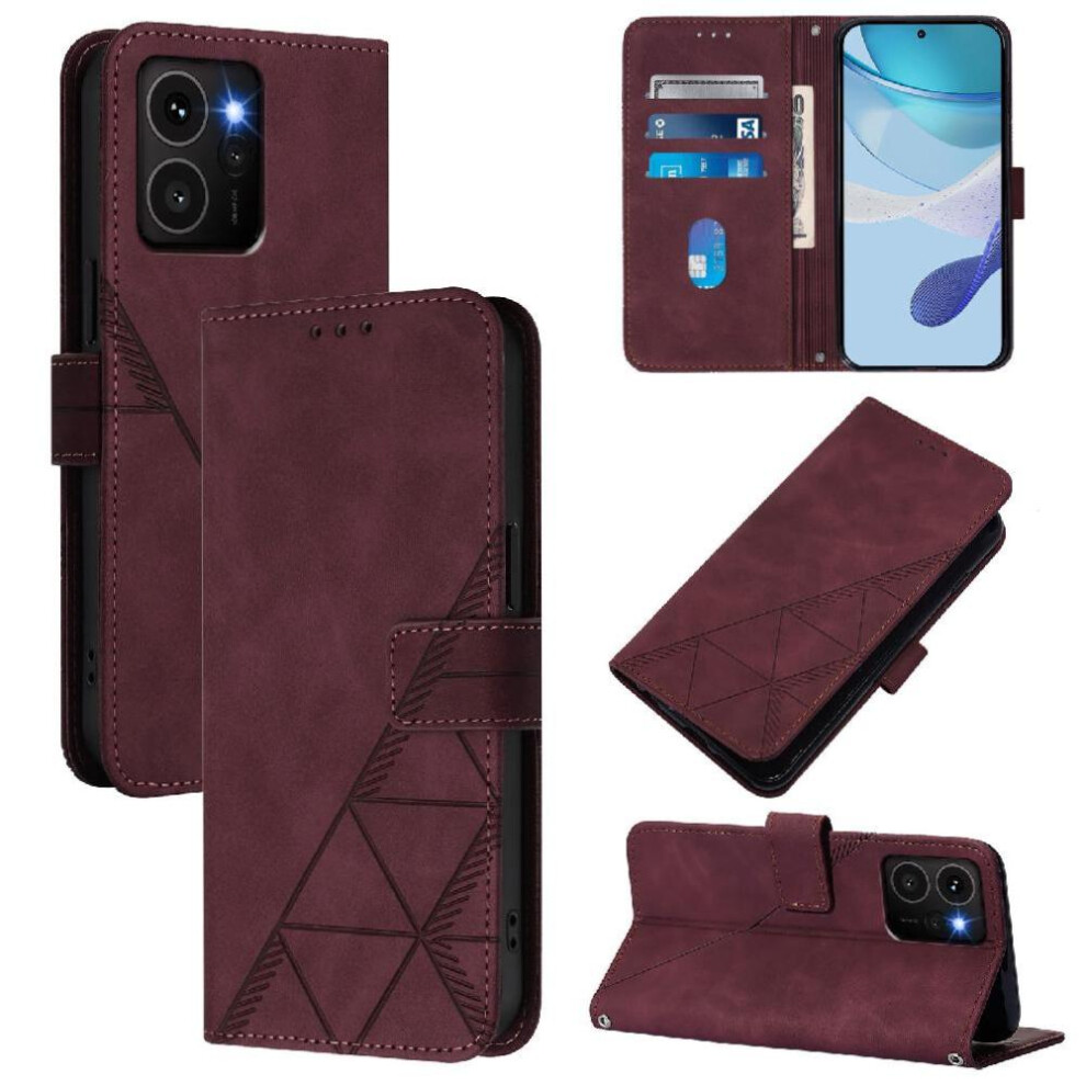 (Red) Case For Nokia Hmd Skyline Flip Folio Book Protective Credit Card Holder Wallet Cover Pu Leather Red 764563167005