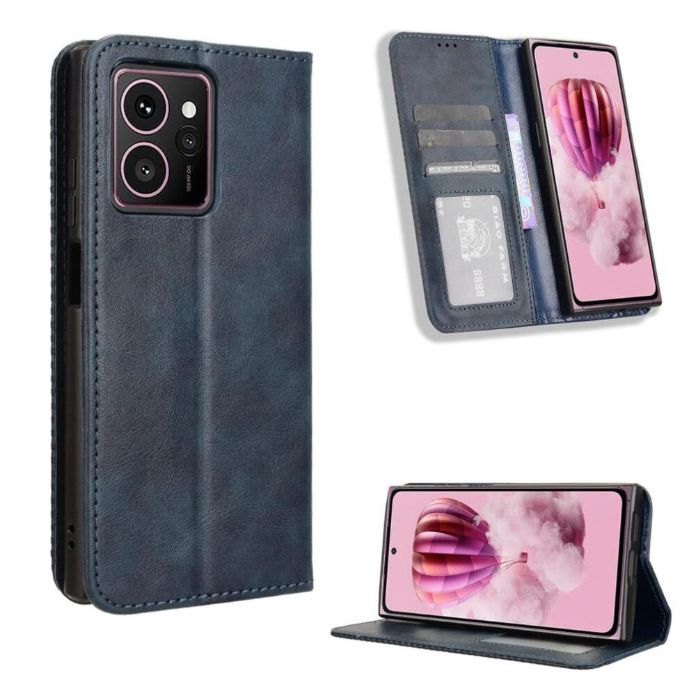 (Blue) Case For Hmd Skyline 5G Wallet Magnetic Closure Pu Leather Blue 764563167173