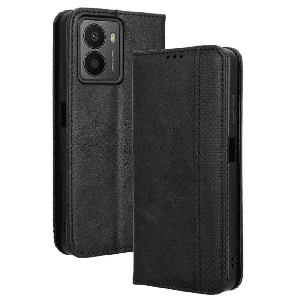 (Black) Case For Hmd Fusion 5G Wallet Magnetic Closure Pu Leather Black 764563167197