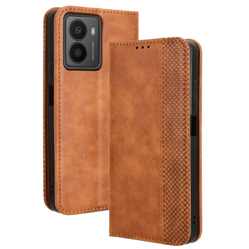(Brown) Case For Hmd Fusion 5G Wallet Magnetic Closure Pu Leather Brown 764563167227