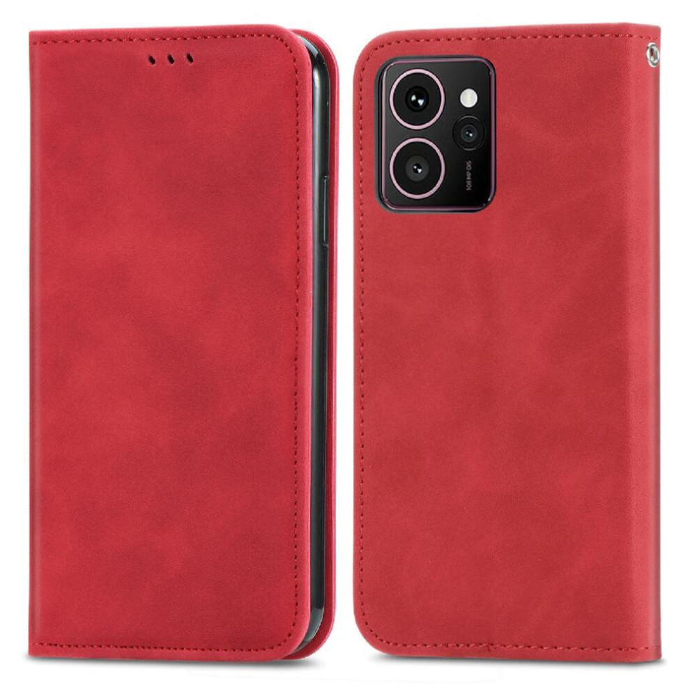 (Red) Flip Case For Hmd Skyline Flip Cover Wallet Simple Business Shockproof Leather Case Red 764563167494