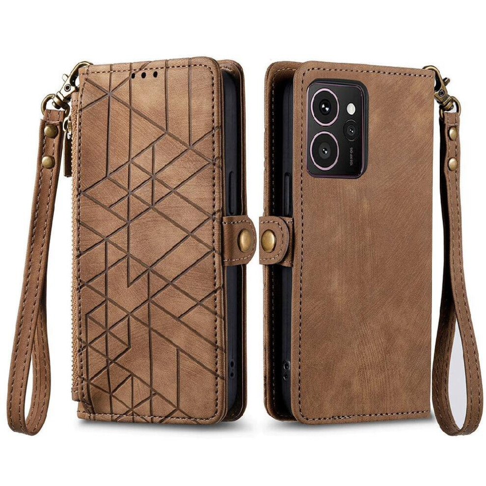 (Brown) Flip Case For Hmd Skyline Simple Business Shockproof Wallet Flip Cover Leather Case Brown 764563167722