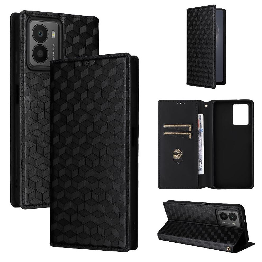 (Black) Case For Hmd Fusion 5G 3D Pattern Pu Leather Magnetic Closure Card Slots Holder Wallet Black 764563168262