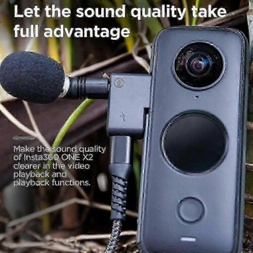 Insta-360 ONE X2 Dual Mic Adapter with 3.5mm Input & USB-C Port for External Microphones 2