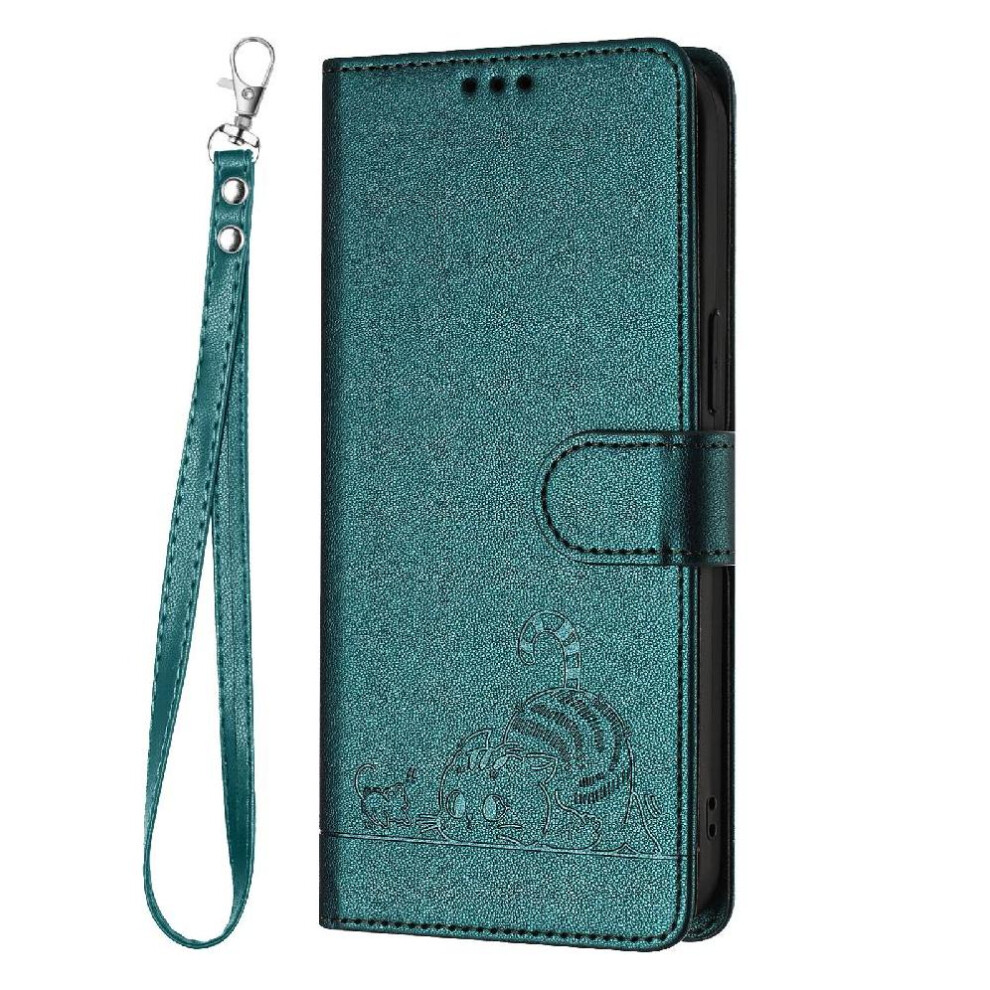 (Bottle ) Case For Nokia Hmd Pulse Pro Card Slot Holder Kickstand Cat Rfid Wallet Flip Cover Green 764563169139