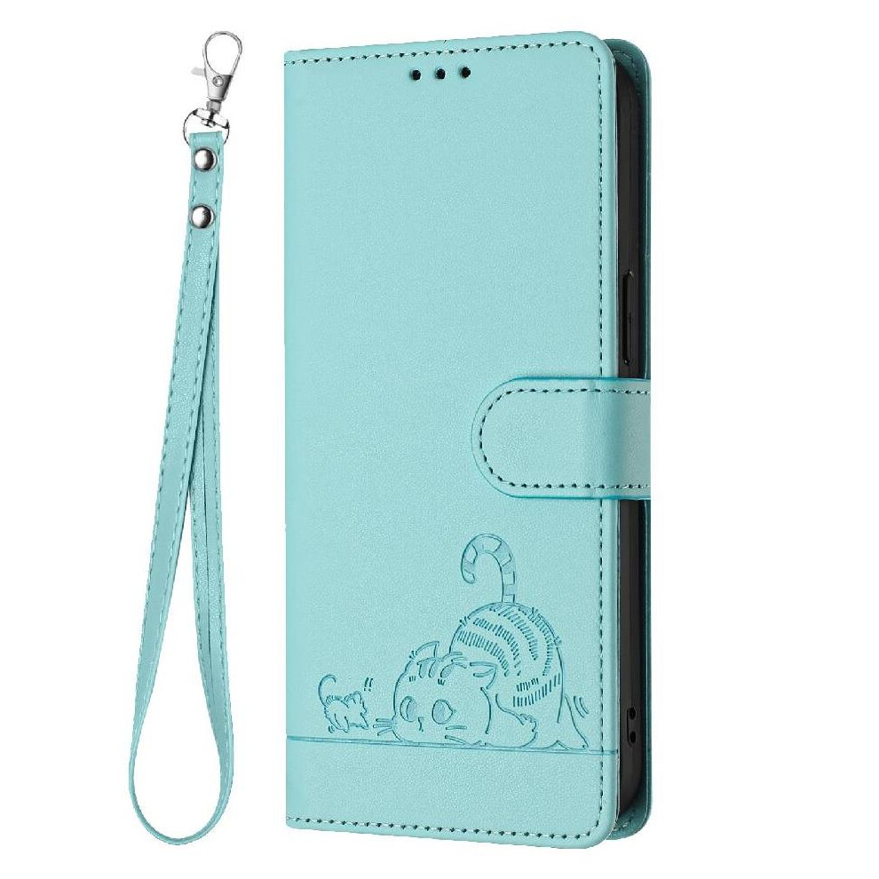 (Green) Case For Nokia Hmd Pulse Pro Card Slot Holder Kickstand Cat Rfid Wallet Flip Cover Green 764563169146
