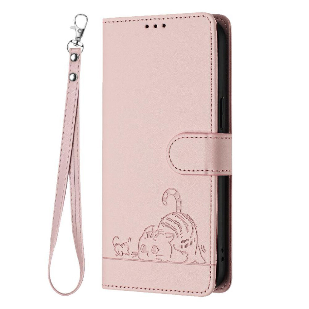 (Pink) Case For Nokia Hmd Pulse Pro Card Slot Holder Kickstand Cat Rfid Wallet Flip Cover Pink 764563169153