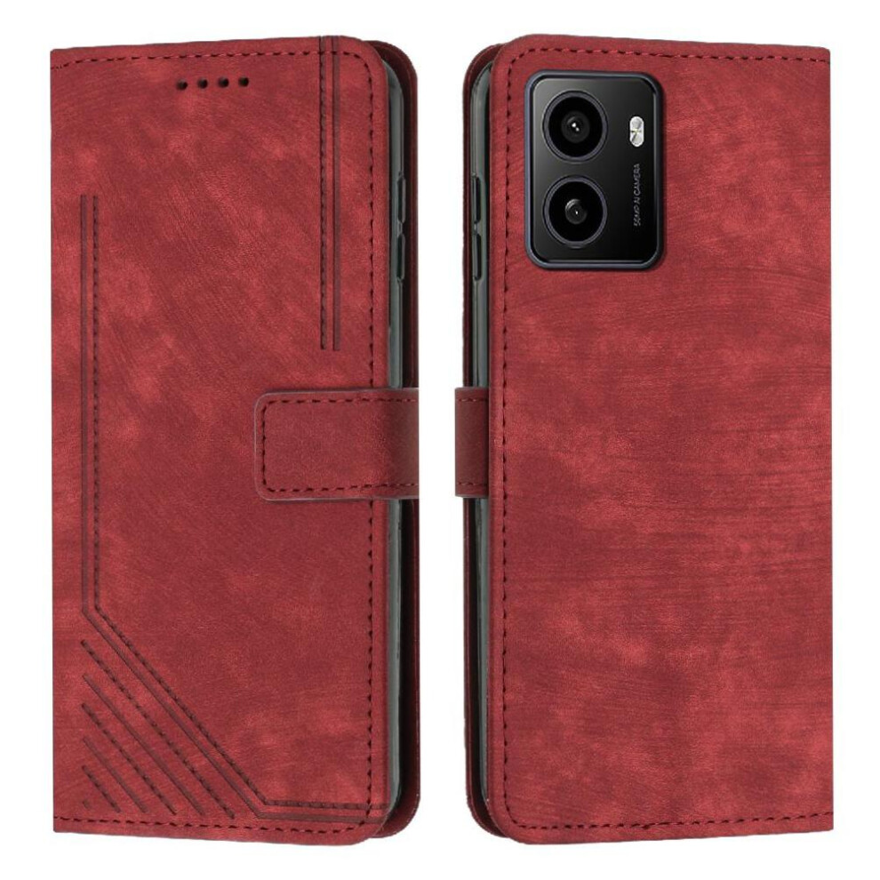 (Red) Flip Case For Nokia Hmd Pulse Card Insertion Wallet Kickstand Pu Leather Red 764563169382