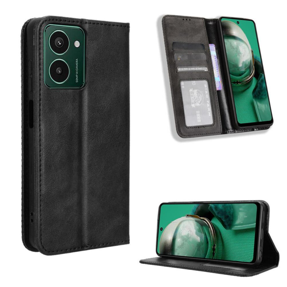 (Black) Case For Hmd Pulse/Pulse Plus Pu Leather Wallet Magnetic Closure Black 764563169436