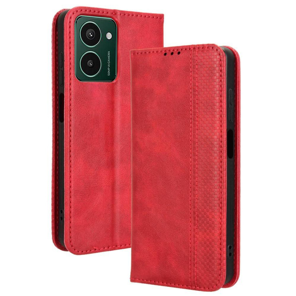 (Red) Case For Hmd Pulse/Pulse Plus Pu Leather Wallet Magnetic Closure Red 764563169443