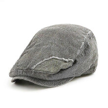 (Adult 58Cm, Dark Gray) Parent-Child Stitching British Men And Women Beret Worn Looking Washed-Out Peaked Cap Retro Artistic Bay Hat