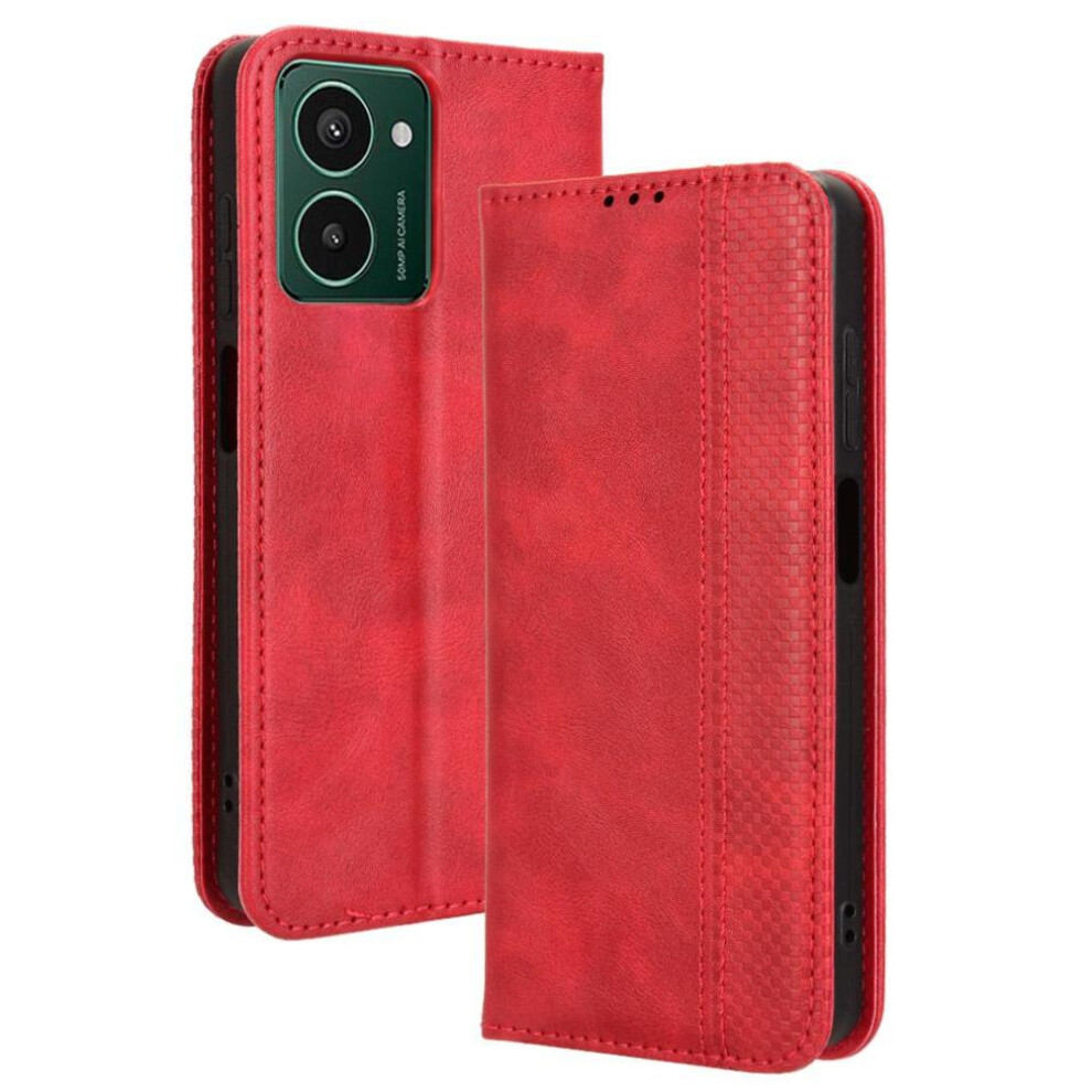 (Red) Case For Hmd Pulse Pro Wallet Magnetic Closure Pu Leather Red 764563169481