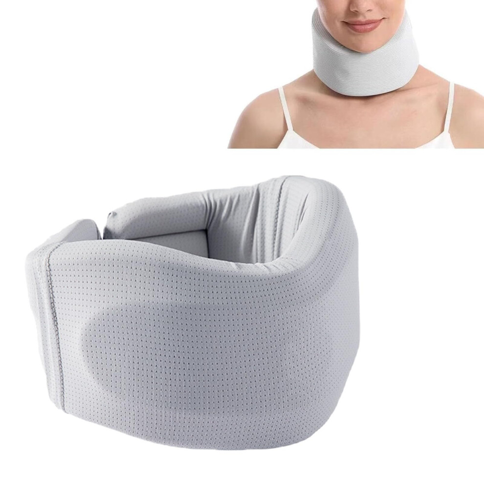 Grey Neck Brace Cervical Collar For Sleep, Unisex Size M, Supports And Relieves Neck Pain And Spinal Strain