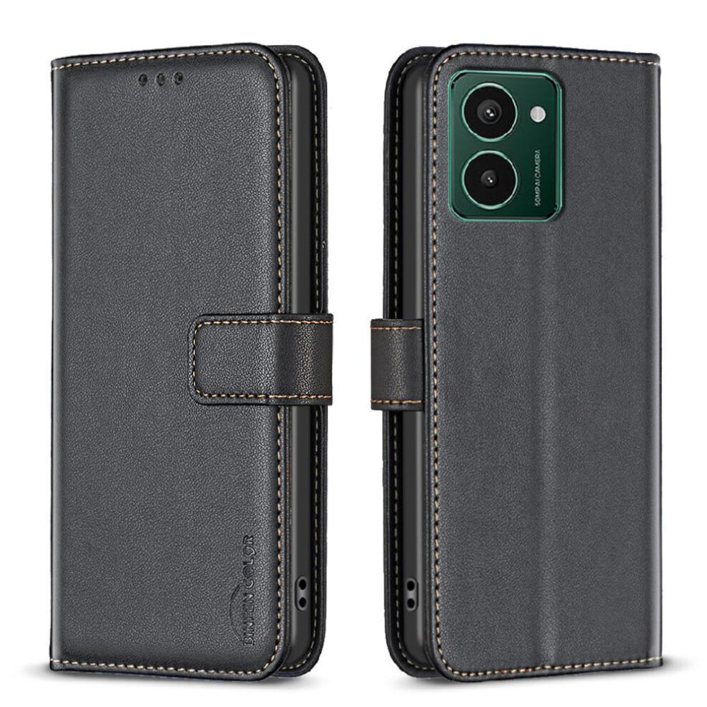 (Black) Flip Case For Hmd Pulse Plus Wallet Business Leather Case Multi-Card Slot Multi-Color Black 764563169740