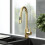 NES Home Nes Home Brushed Brass Modern Pull Out Kitchen Mixer Tap 1