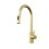NES Home Nes Home Brushed Brass Modern Pull Out Kitchen Mixer Tap 3