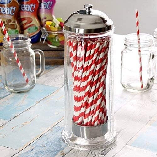 Vintage Retro Plastic Straw Dispenser Holder 1