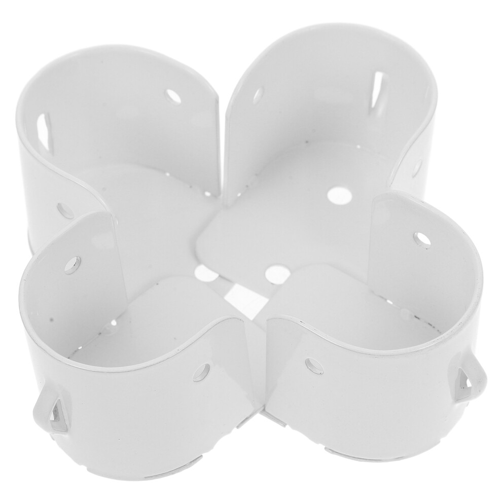 4pcs Stainless Steel Shower Curtain Rod Sockets Flange Holders-image-OPC-PJFFB89-NEW