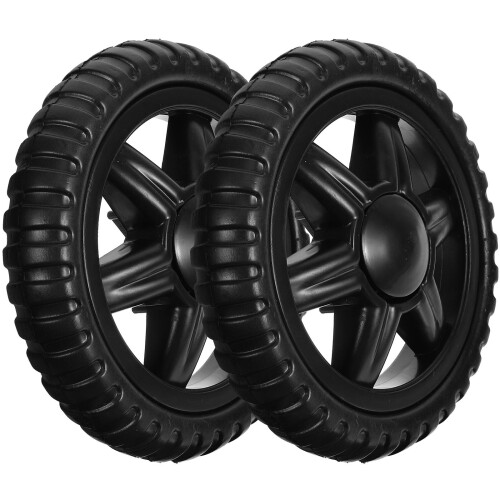 2Pcs Durable Plastic Caster Wheels for Shopping Cart and Trolley Black