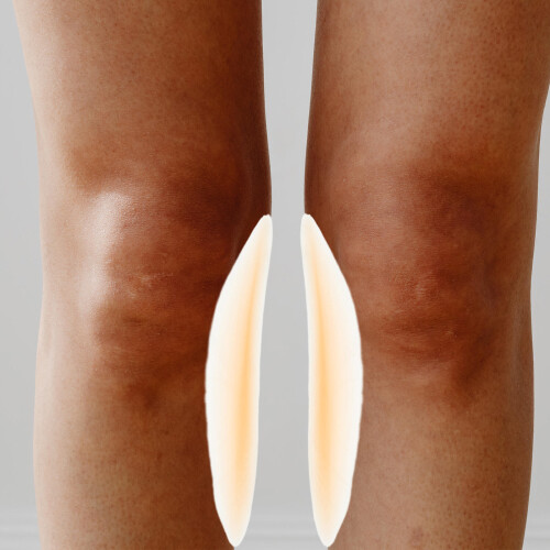 2Pcs Beige Silicone Hip Enhancement Pads Waterdrop Shape Self-Adhesive 2