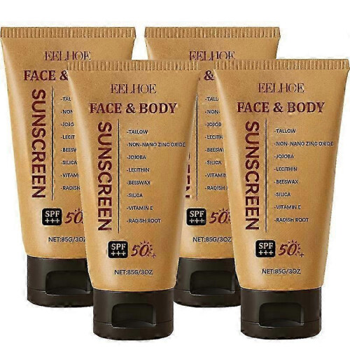 (4pcs) Sky Tallow Sunscreen, Sol Beef Tallow for Skin and Face, Grass Fed Beef Tallow