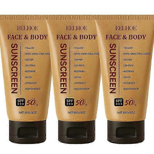 (3pcs) Sky Tallow Sunscreen, Sol Beef Tallow for Skin and Face, Grass Fed Beef Tallow