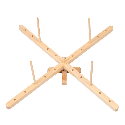 Wood Yarn Holder Swift Rotatable Yarn Winding Tool for Knitting