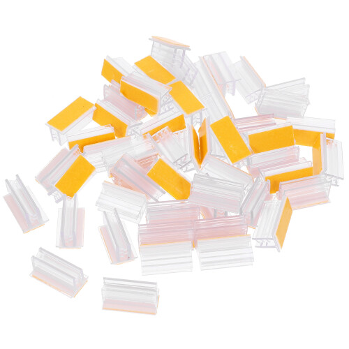 50 Pcs Place Panel Self Adhesive Sign Holder Space-saving Holders 1