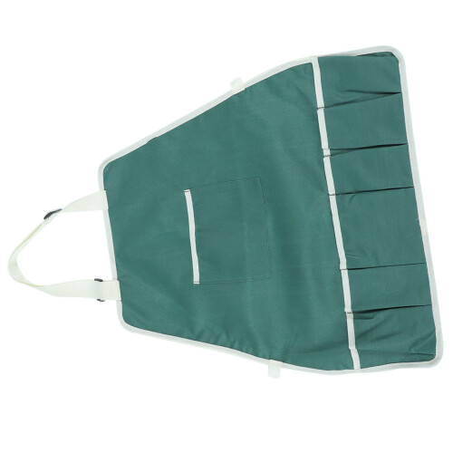 Kids Canvas Apron Green Multi-Pocket Durable Gardening Work Apron