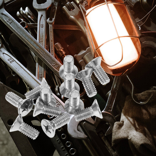 Car Disc Brake Bolt Silver Ensures Reliable Braking 12pcs 2