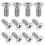 Car Disc Brake Bolt Silver Ensures Reliable Braking 12pcs 6