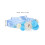 2pcs Sky Blue Maternity Flower Belts Belly and Dad Sash Polyester 2