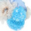 2pcs Sky Blue Maternity Flower Belts Belly and Dad Sash Polyester 8