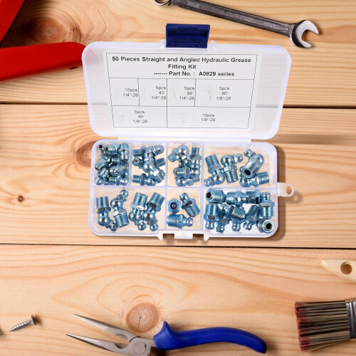 Grease Nipple Set Replacement Nipples Zerk Assortment Fitting Zerks 2