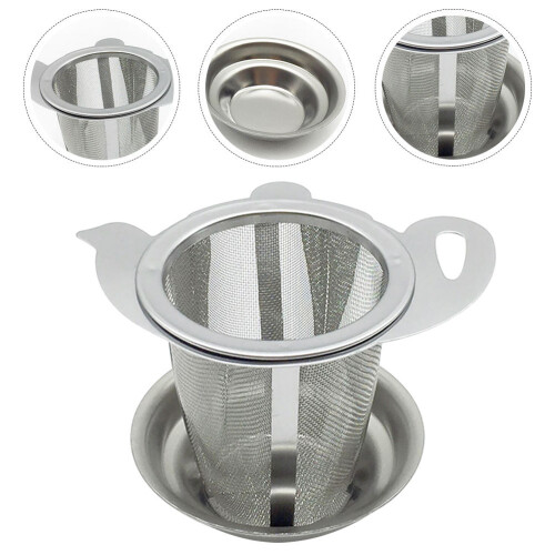 1Set Stainless Steel Tea Infuser Loose Tea Strainer for Home Silver 2