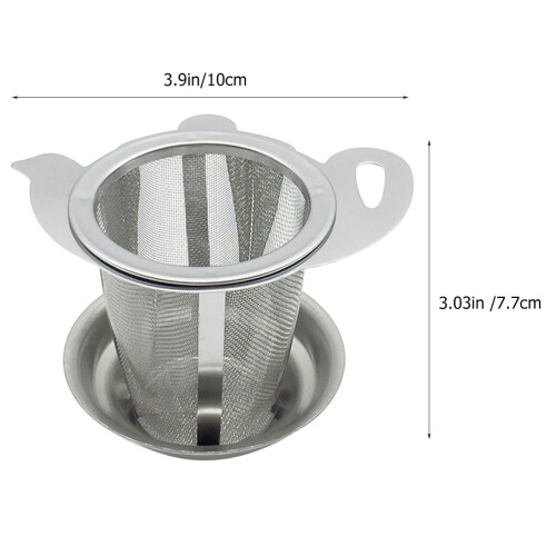 1Set Stainless Steel Tea Infuser Loose Tea Strainer for Home Silver 1