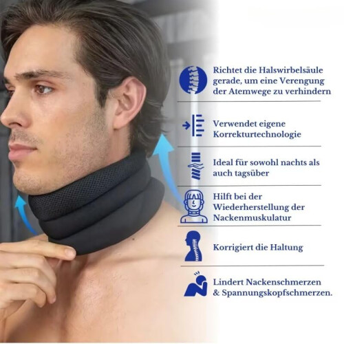 NeckSupport No More Snoring 2-Pack Black Anti-Snoring Neck Support Device 2