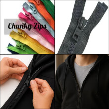 Dark Grey Chunky Open Ended Zip 30inch (76cm) For Hoodies and Jackets