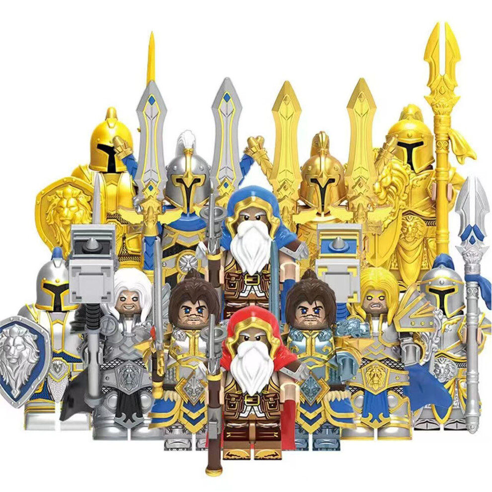 Bonxaif (15Pcs World Of Warcraft) 15Pcs World Of Warcraft Stormwind Alliance Soldiers Arthas 7Th Legion Minifigures Kid Toys Gift Fit Lego