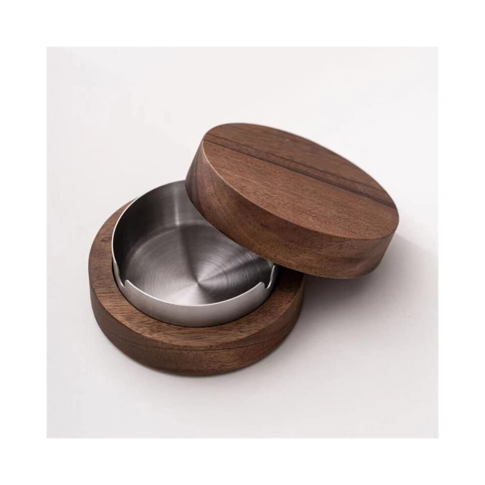 Enclosed Ashtray Stainless Steel With Lid Portable Outdoor Anti-Odor