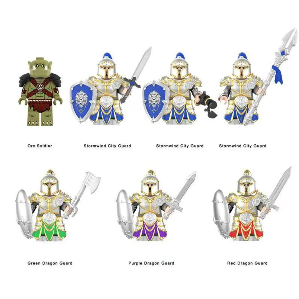 Bonxaif (7Pcs World Of Warcraft) 15Pcs World Of Warcraft Stormwind Alliance Soldiers Arthas 7Th Legion Minifigures Kid Toys Gift Fit Lego