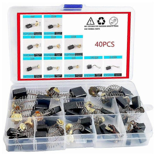 40pcs Electric Motor Carbon Brushes 10 Models Of Carbon Brushes