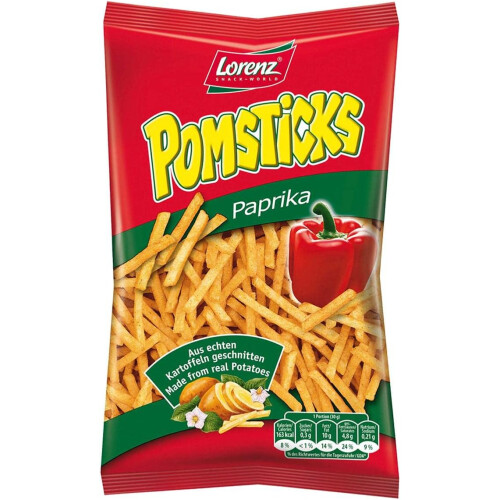 Lorenz Pomstick Paprika Snacks 85g (Pack of 24) 2