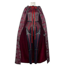(S) Wanda Maximoff Deluxe Costume Women's Scarlet Witch Wanda Vision Cosplay Outfits Halloween Party Dress Up Full Set